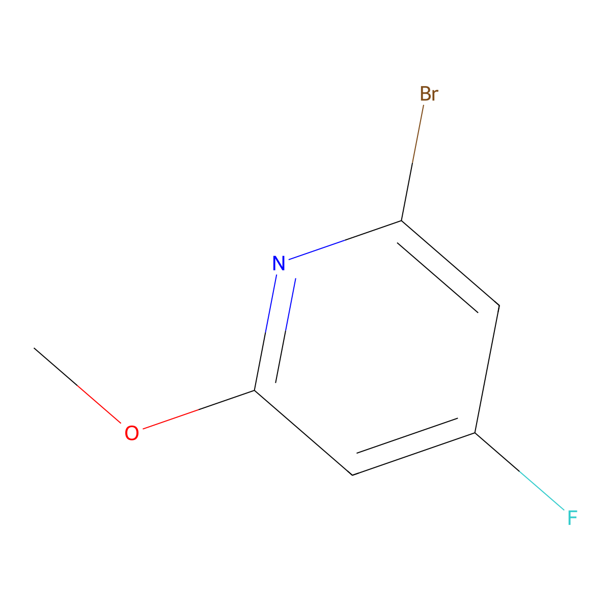 2-Bromo-4-fluoro-6-methoxypyridine molecular structure, CAS 1805553-81-4