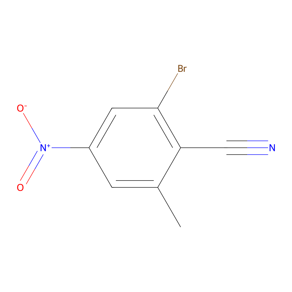 2-Bromo-6-methyl-4-nitrobenzonitrile molecular structure, CAS 1805553-90-5