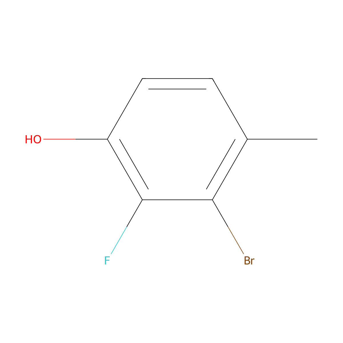 3-Bromo-2-fluoro-4-methylphenol molecular structure, CAS 1805554-64-6