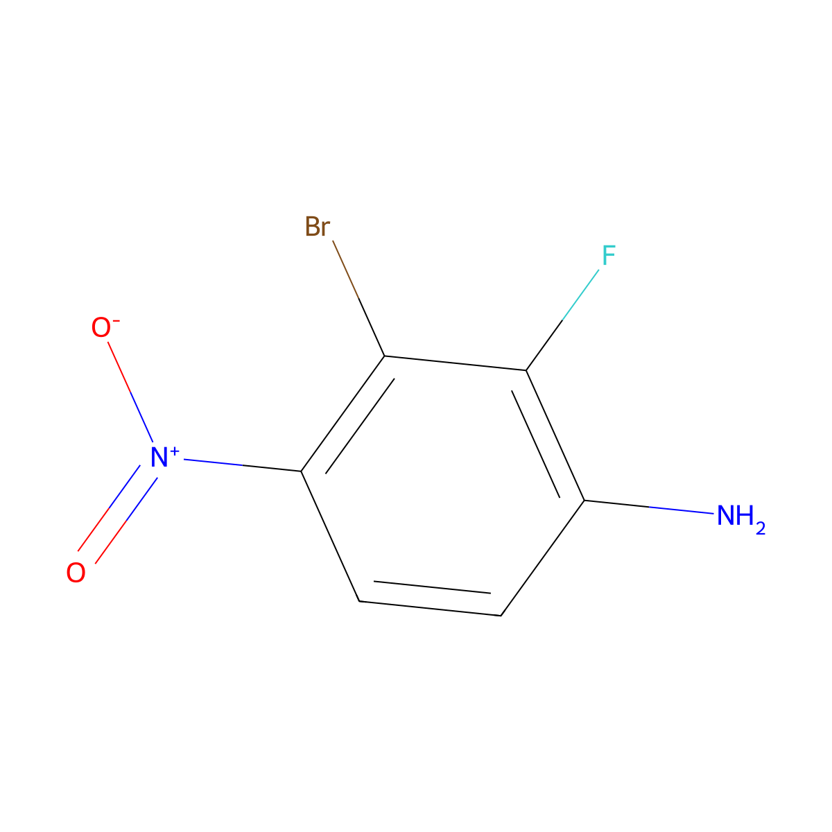 3-Bromo-2-fluoro-4-nitroaniline molecular structure, CAS 1805555-79-6