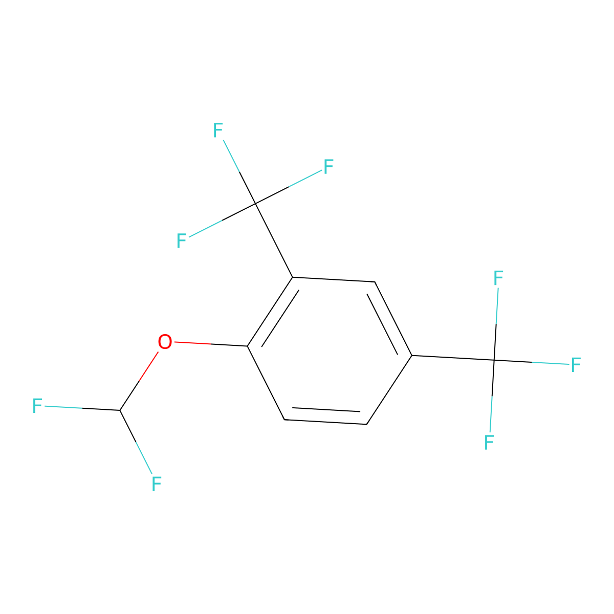 2,4-Bis(trifluoromethyl)(difluoromethoxy)benzene molecular structure, CAS 1805562-53-1
