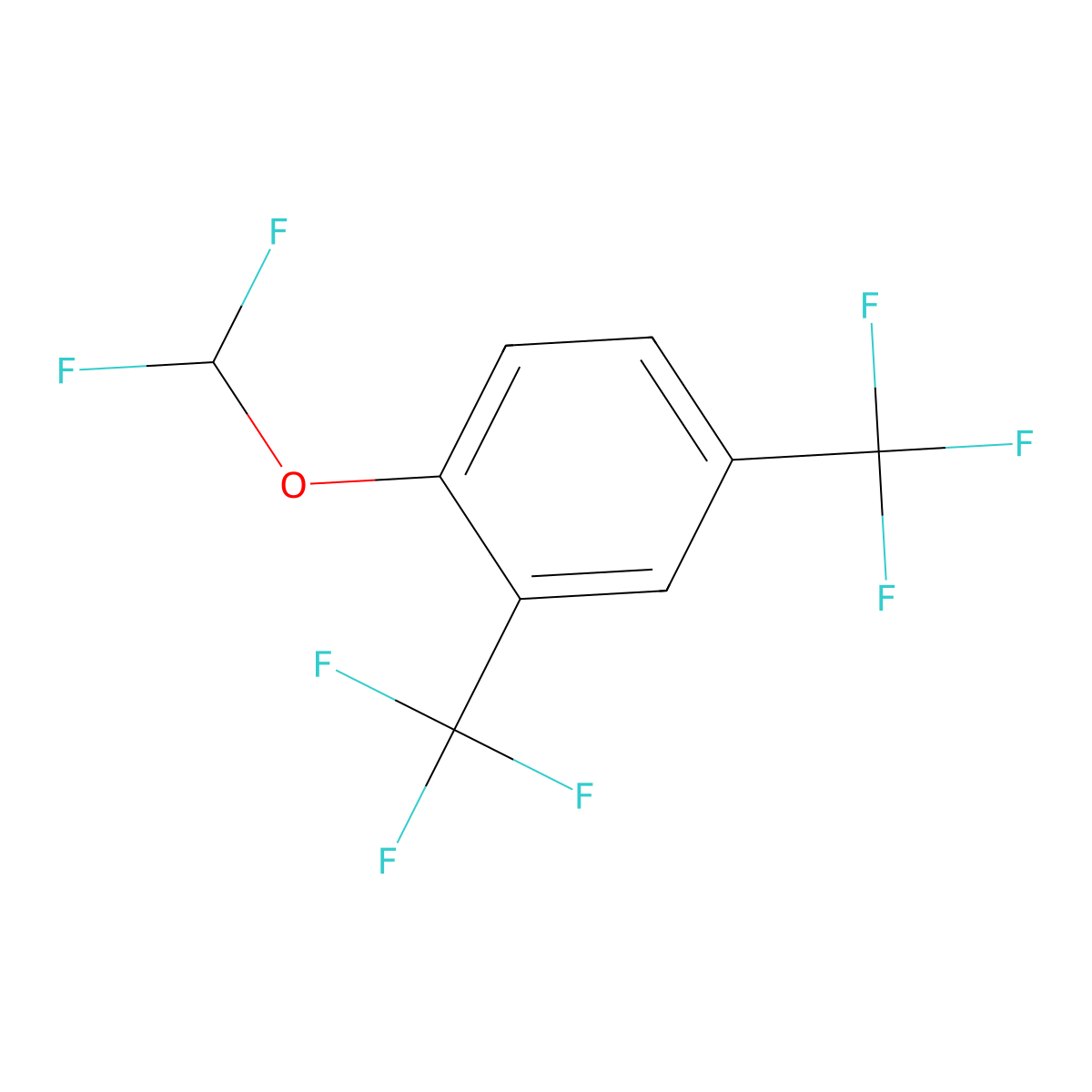 2,4-Bis(trifluoromethyl)(difluoromethoxy)benzene molecular structure, CAS 1805562-53-1