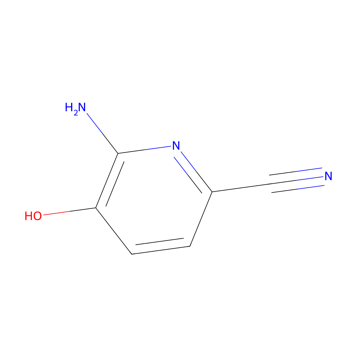 6-Amino-5-hydroxypicolinonitrile molecular structure, CAS 1805563-23-8