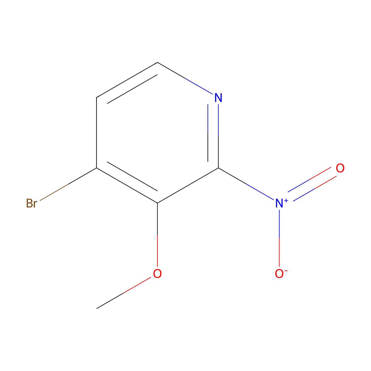 4-Bromo-3-methoxy-2-nitropyridine molecular structure, CAS 1805567-64-9