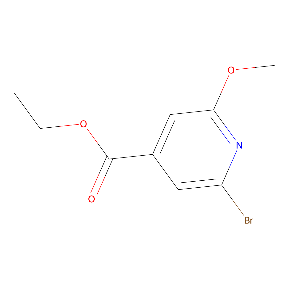 Ethyl 2-bromo-6-methoxyisonicotinate molecular structure, CAS 1805568-43-7