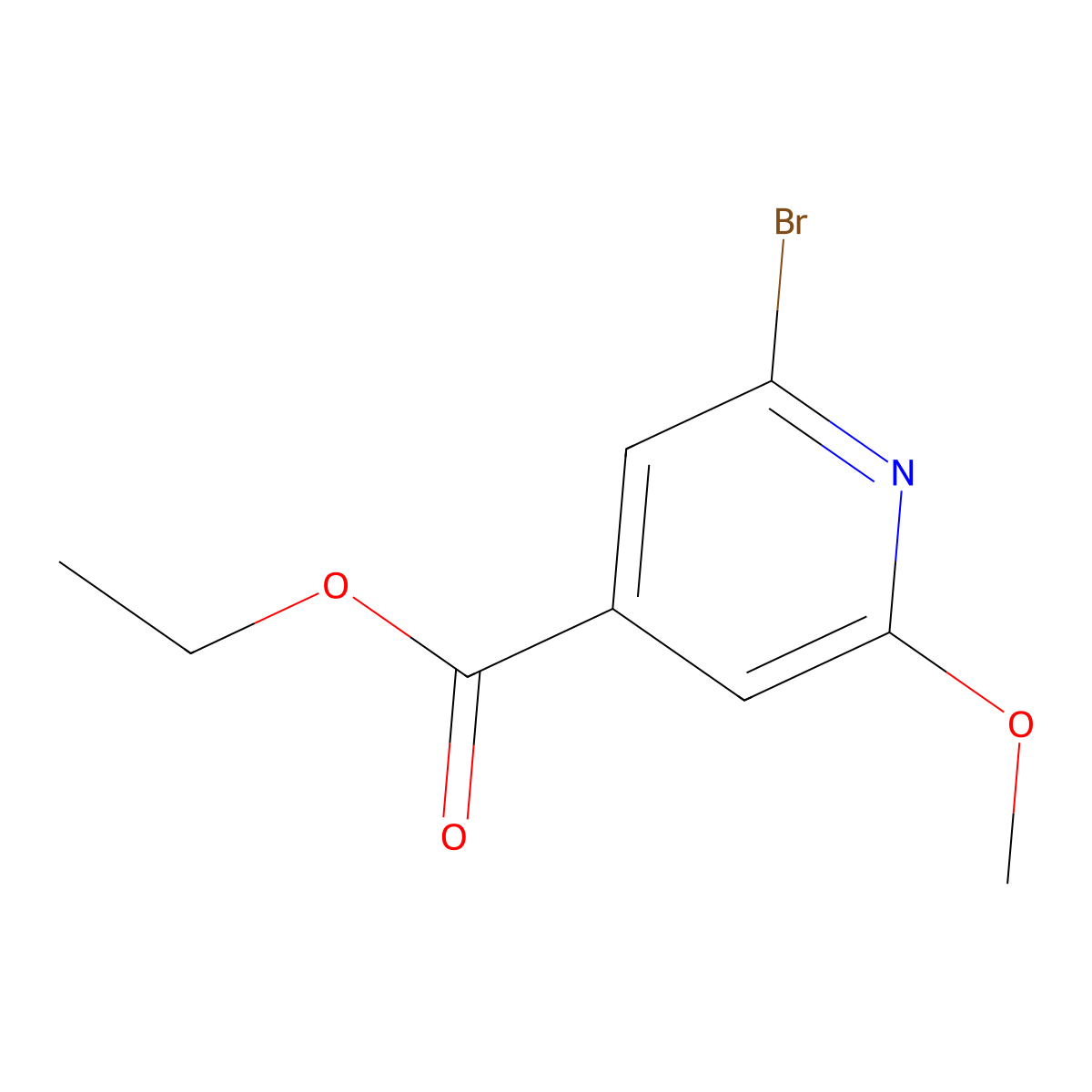 Ethyl 2-bromo-6-methoxyisonicotinate molecular structure, CAS 1805568-43-7
