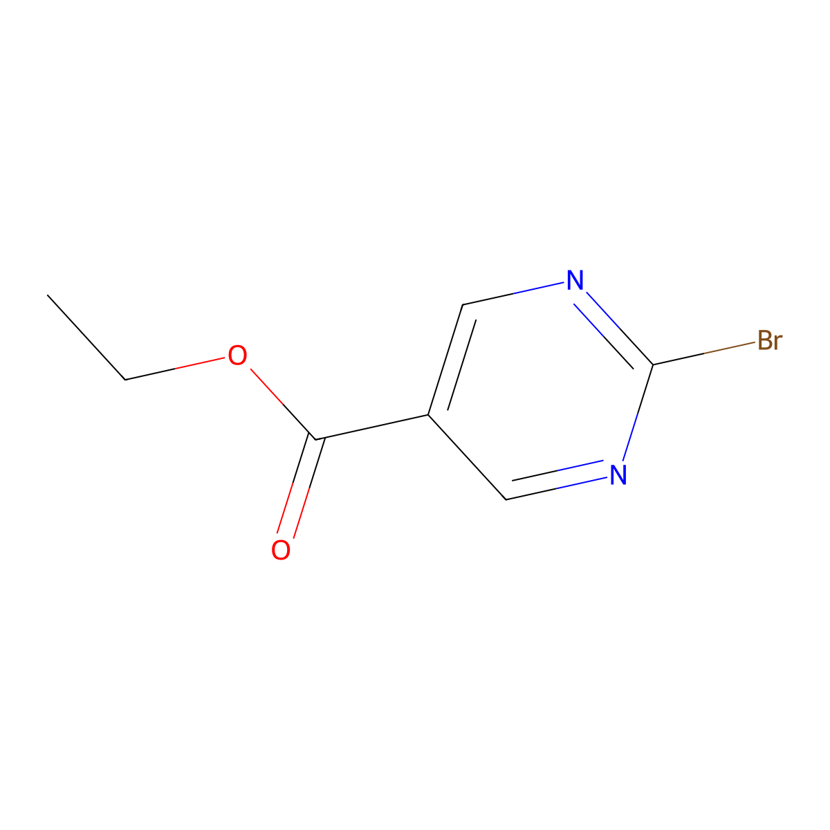 Ethyl 2-bromopyrimidine-5-carboxylate molecular structure, CAS 1805568-69-7