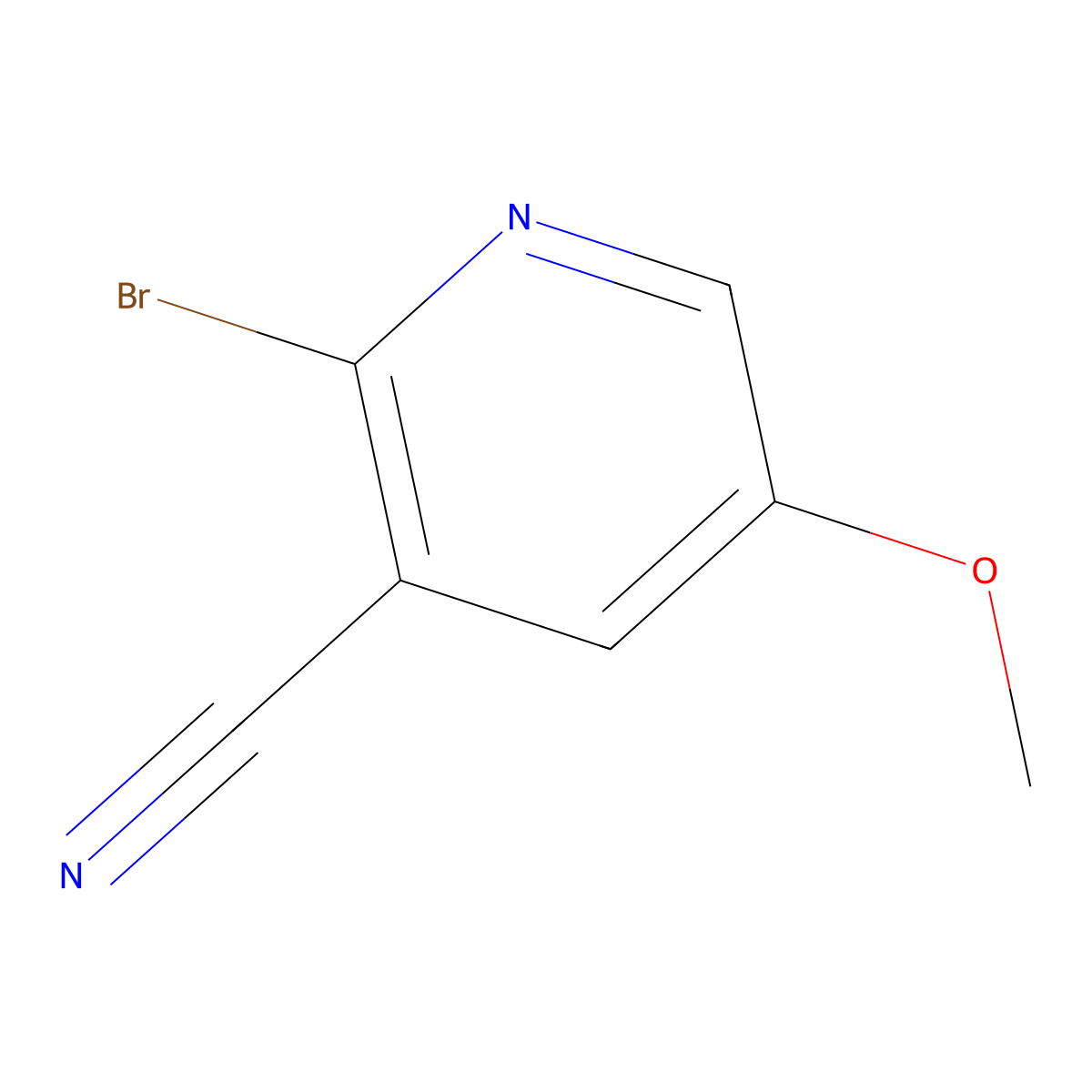 2-Bromo-5-methoxynicotinonitrile molecular structure, CAS 1805571-27-0