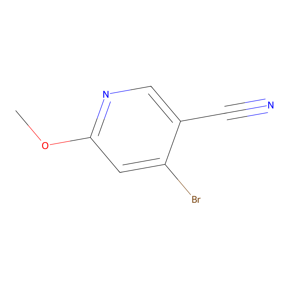 4-Bromo-6-methoxynicotinonitrile molecular structure, CAS 1805571-58-7