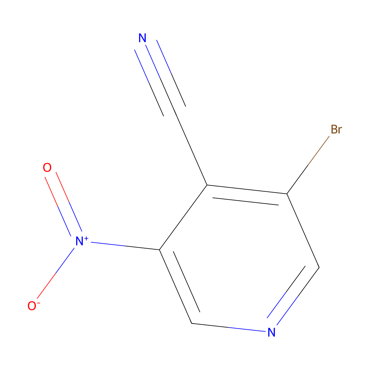 3-Bromo-5-nitroisonicotinonitrile molecular structure, CAS 1805574-96-2