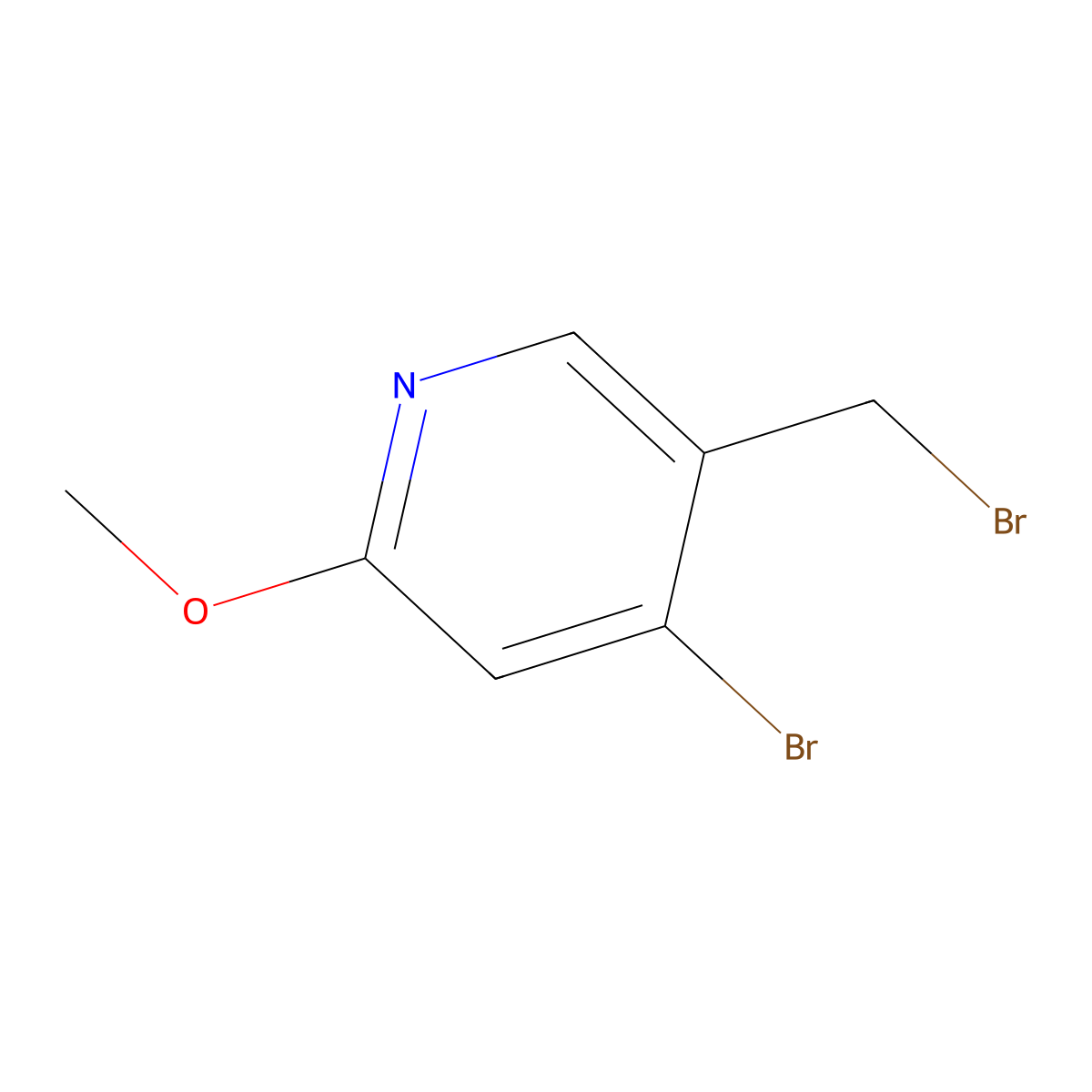 4-Bromo-5-(bromomethyl)-2-methoxypyridine molecular structure, CAS 1805576-46-8