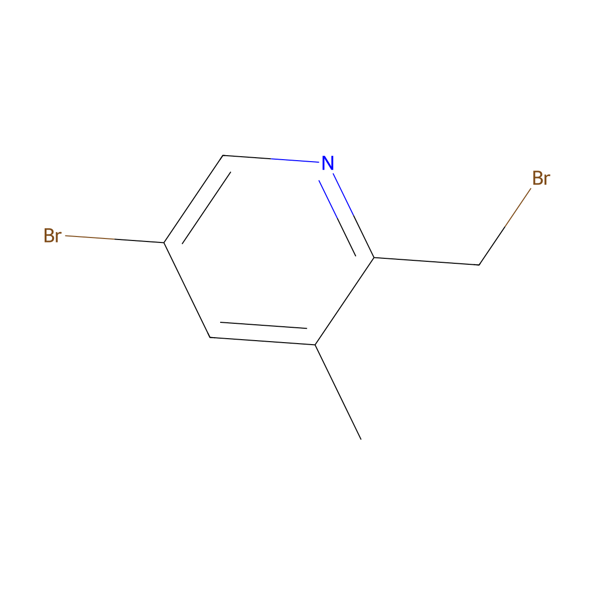 5-Bromo-2-(bromomethyl)-3-methylpyridine molecular structure, CAS 1805576-48-0