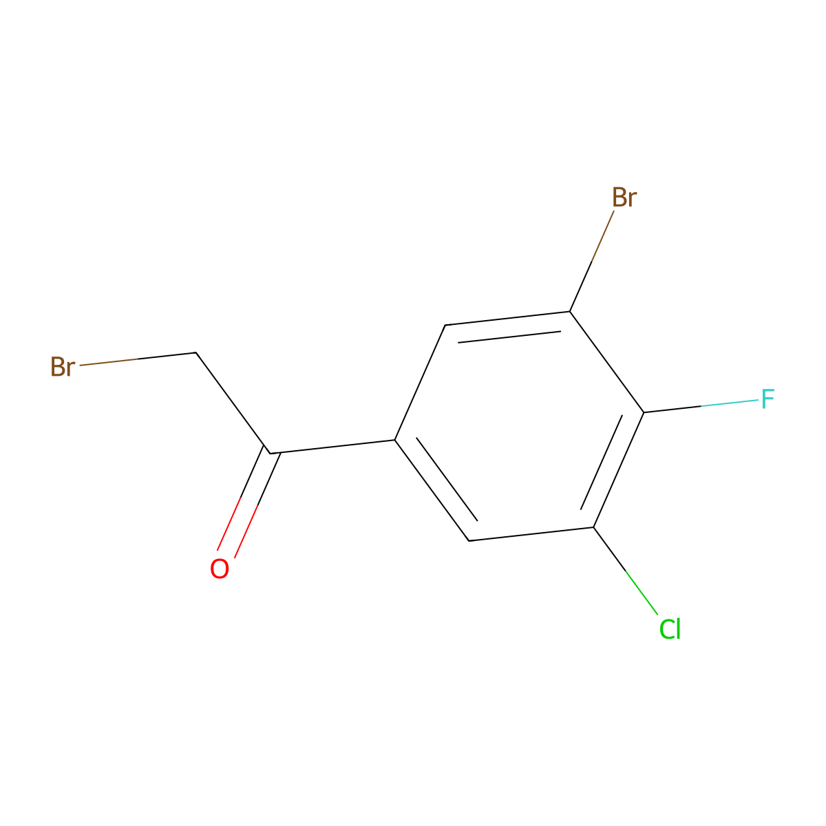 3'-Bromo-5'-chloro-4'-fluorophenacyl bromide molecular structure, CAS 1805576-82-2