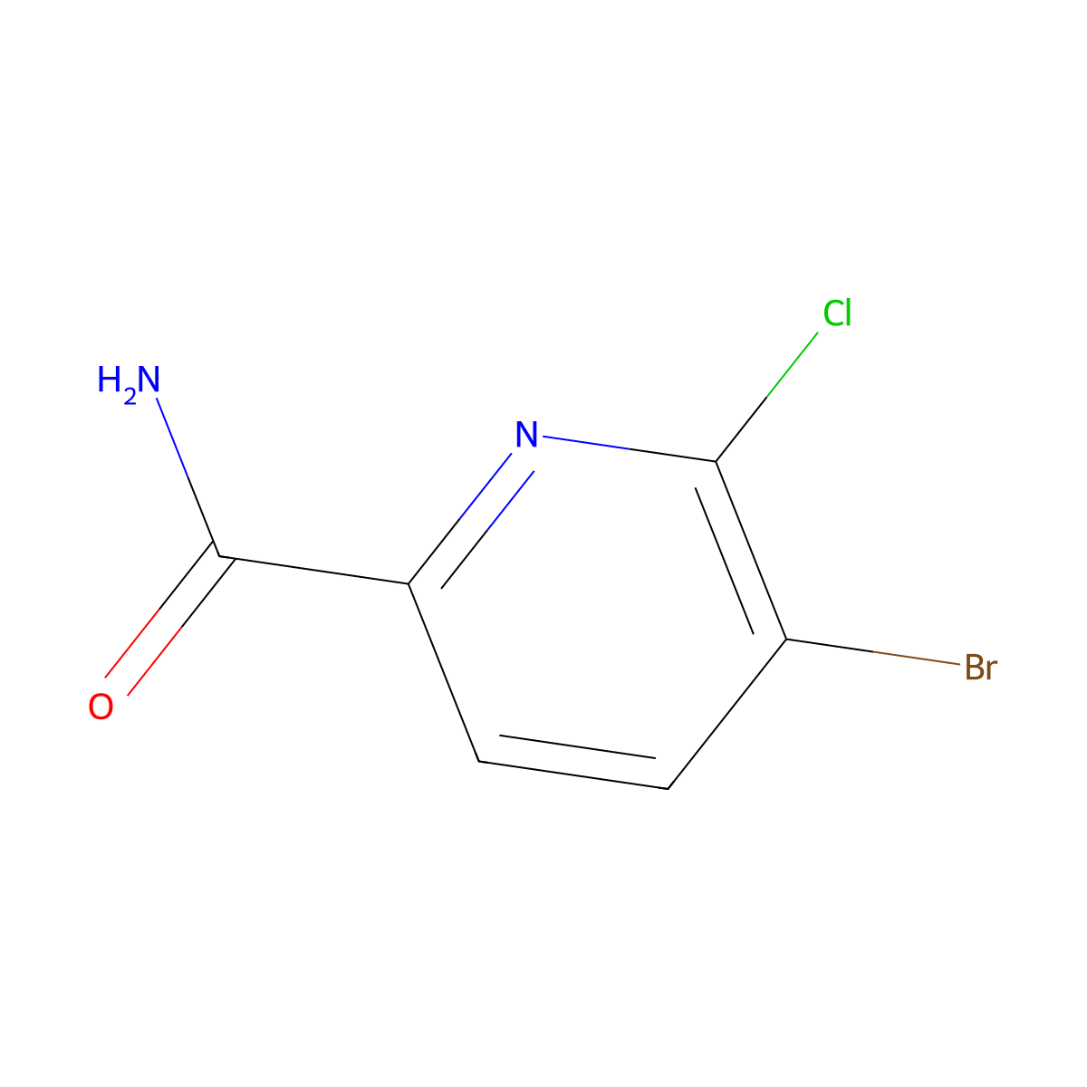 5-Bromo-6-chloropicolinamide molecular structure, CAS 1805577-13-2