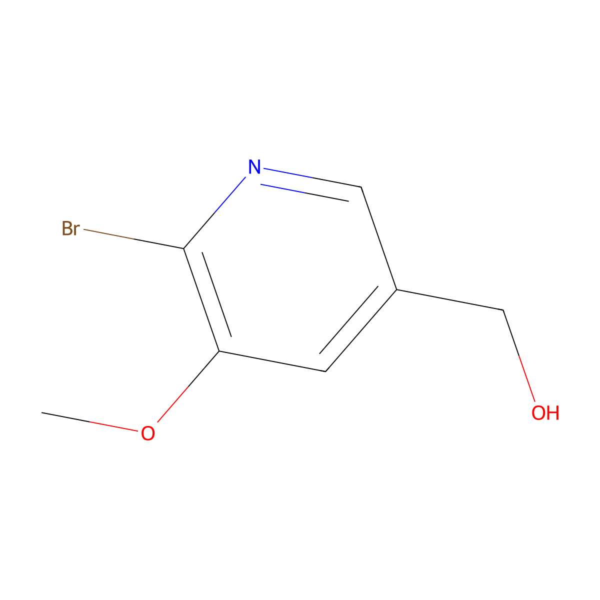 (6-Bromo-5-methoxypyridin-3-yl)methanol molecular structure, CAS 1805577-69-8