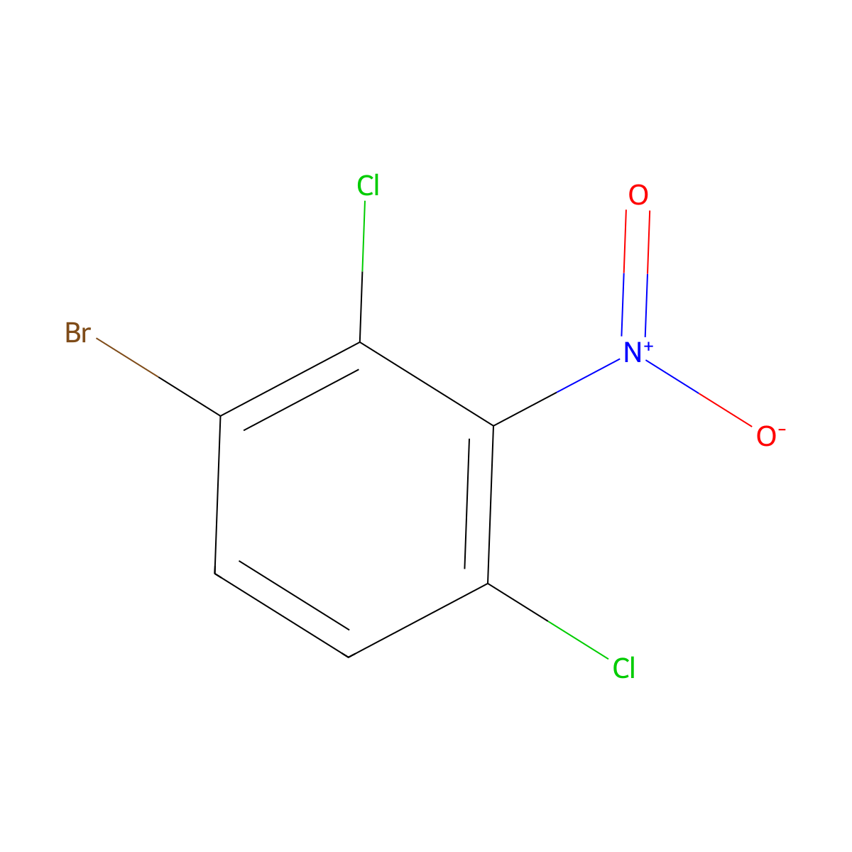 1-Bromo-2,4-dichloro-3-nitrobenzene molecular structure, CAS 1805578-60-2