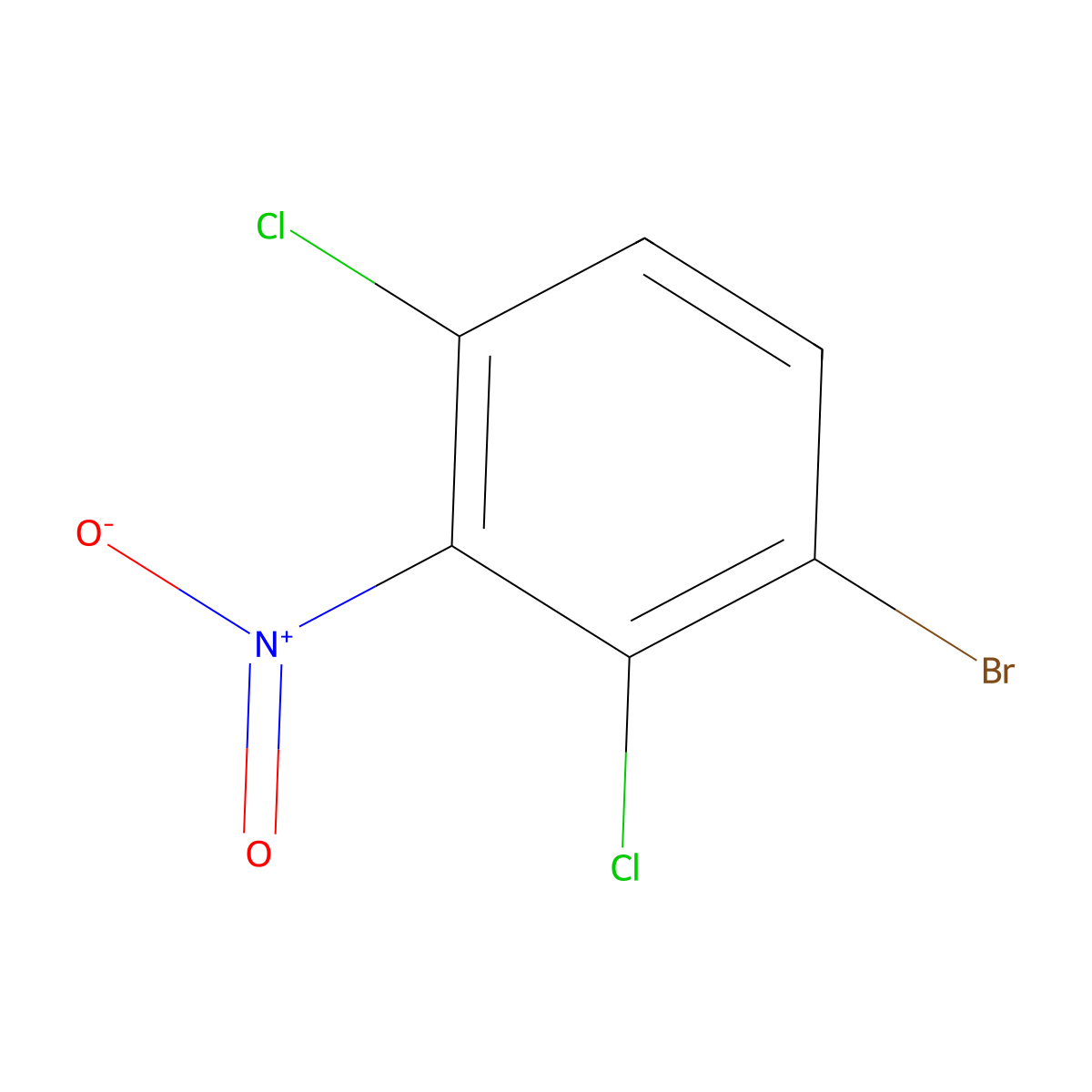 1-Bromo-2,4-dichloro-3-nitrobenzene molecular structure, CAS 1805578-60-2