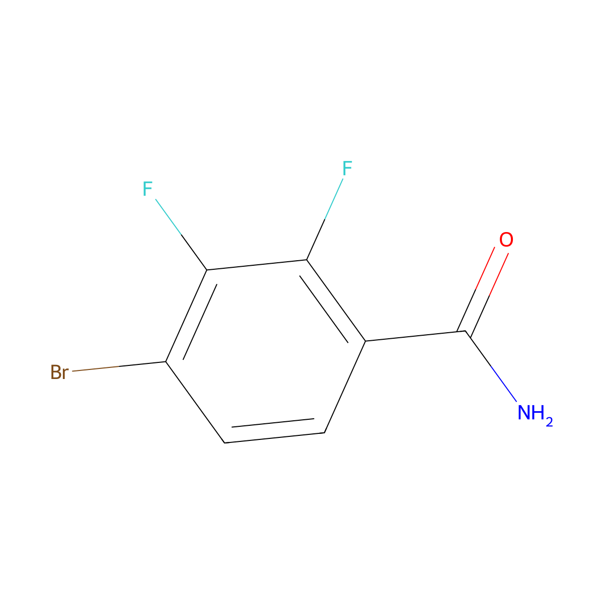 4-Bromo-2,3-difluorobenzamide molecular structure, CAS 1805583-47-4