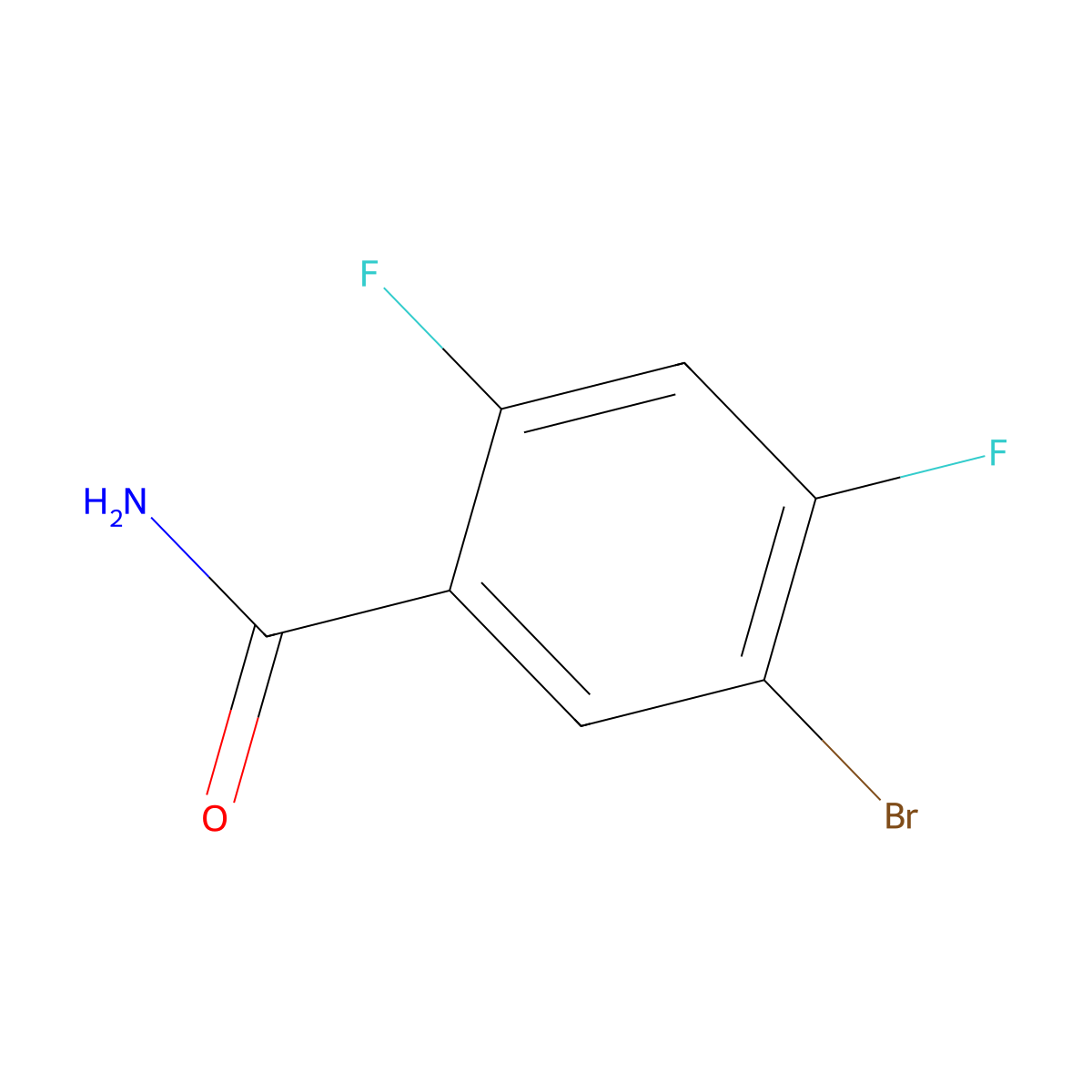 5-Bromo-2,4-difluorobenzamide molecular structure, CAS 1805583-56-5