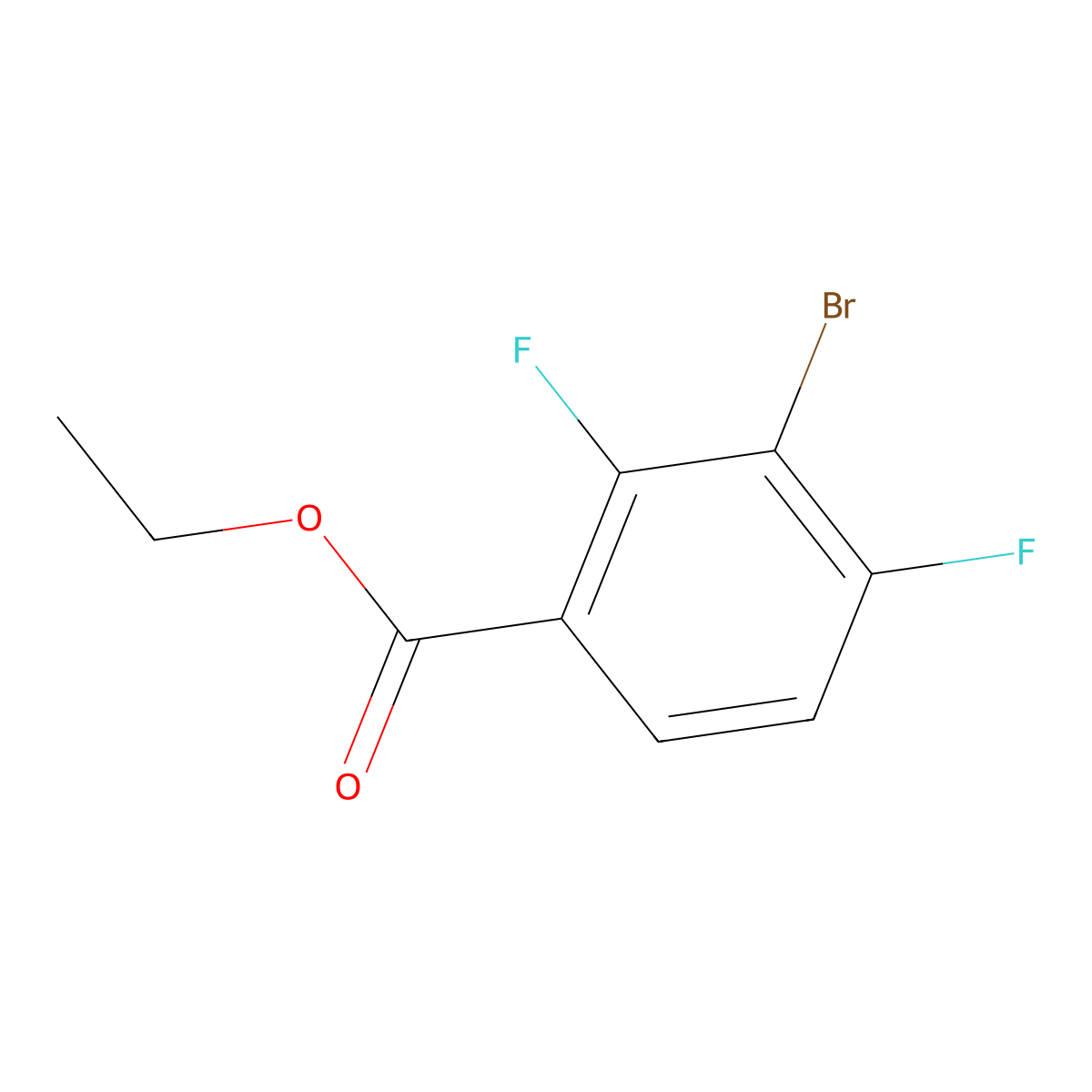 Ethyl 3-bromo-2,4-difluorobenzoate molecular structure, CAS 1805583-62-3