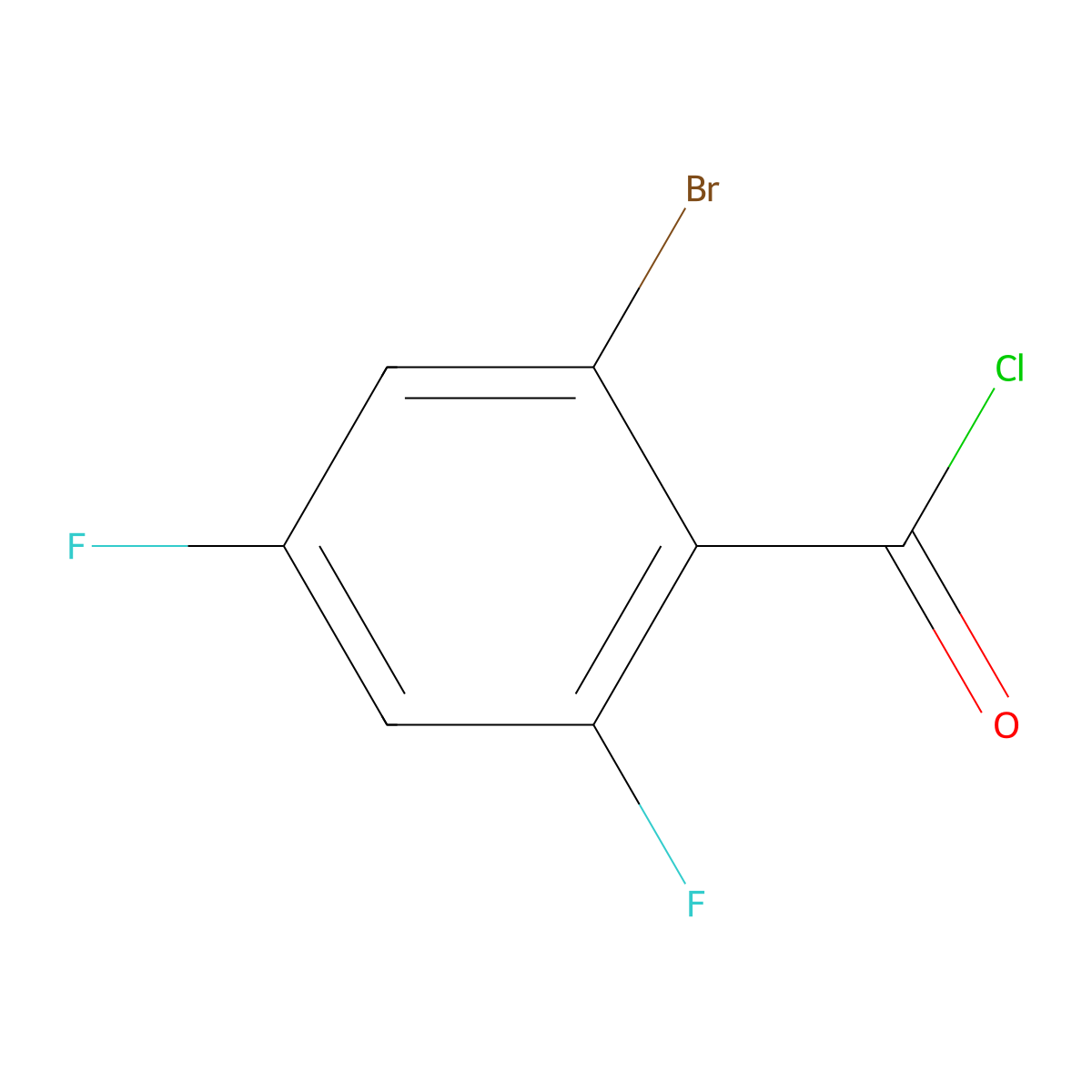 2-Bromo-4,6-difluorobenzoyl chloride molecular structure, CAS 1805583-72-5