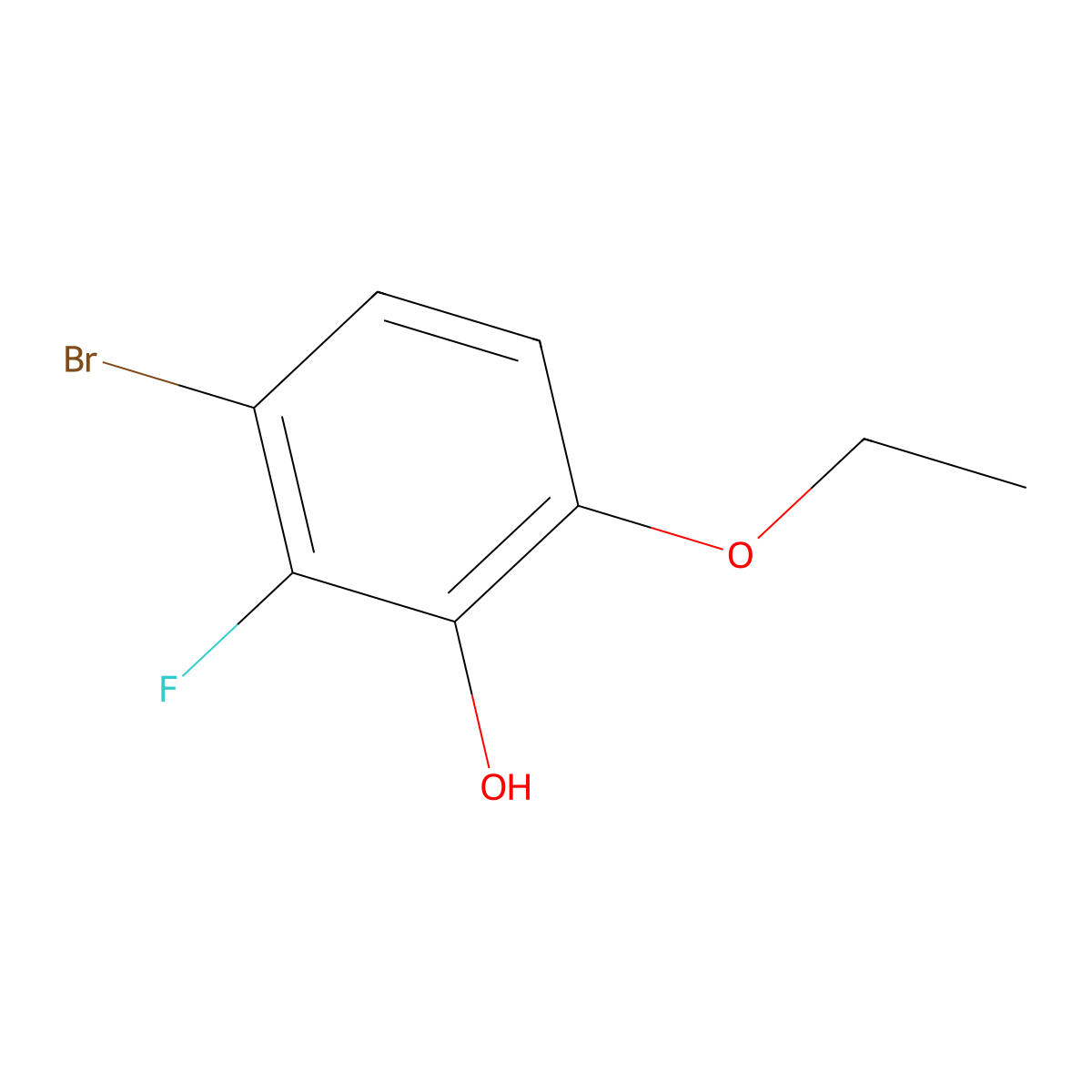 3-Bromo-6-ethoxy-2-fluorophenol molecular structure, CAS 1805587-14-7