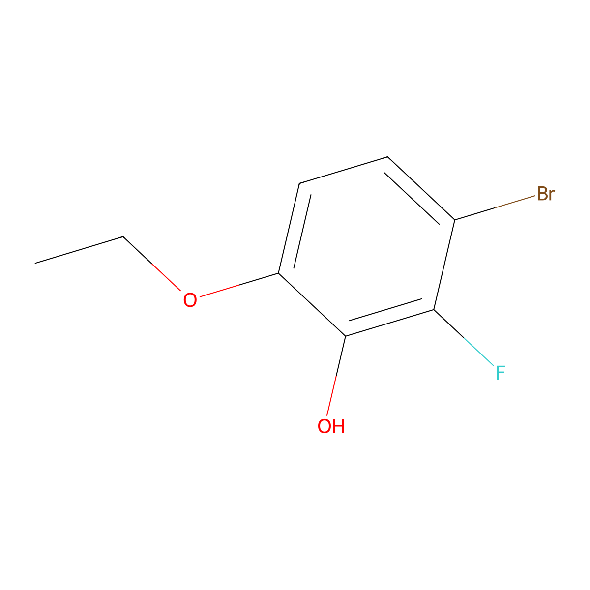 3-Bromo-6-ethoxy-2-fluorophenol molecular structure, CAS 1805587-14-7