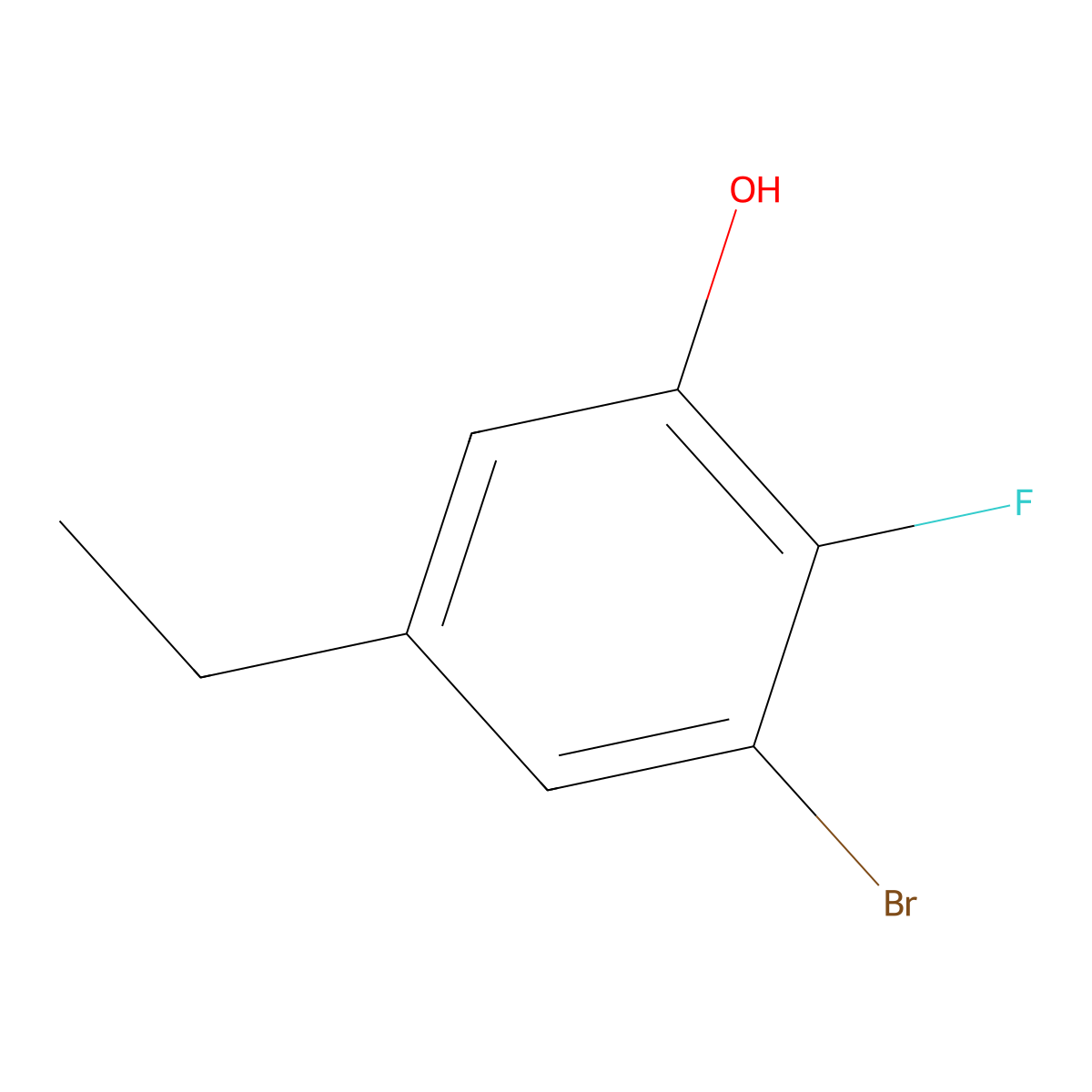 3-Bromo-5-ethyl-2-fluorophenol molecular structure, CAS 1805587-87-4