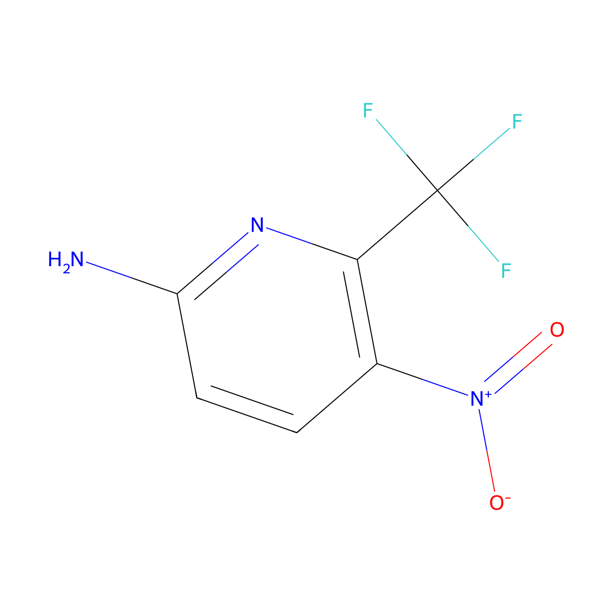 5-Nitro-6-(trifluoromethyl)pyridin-2-amine molecular structure, CAS 1805590-49-1