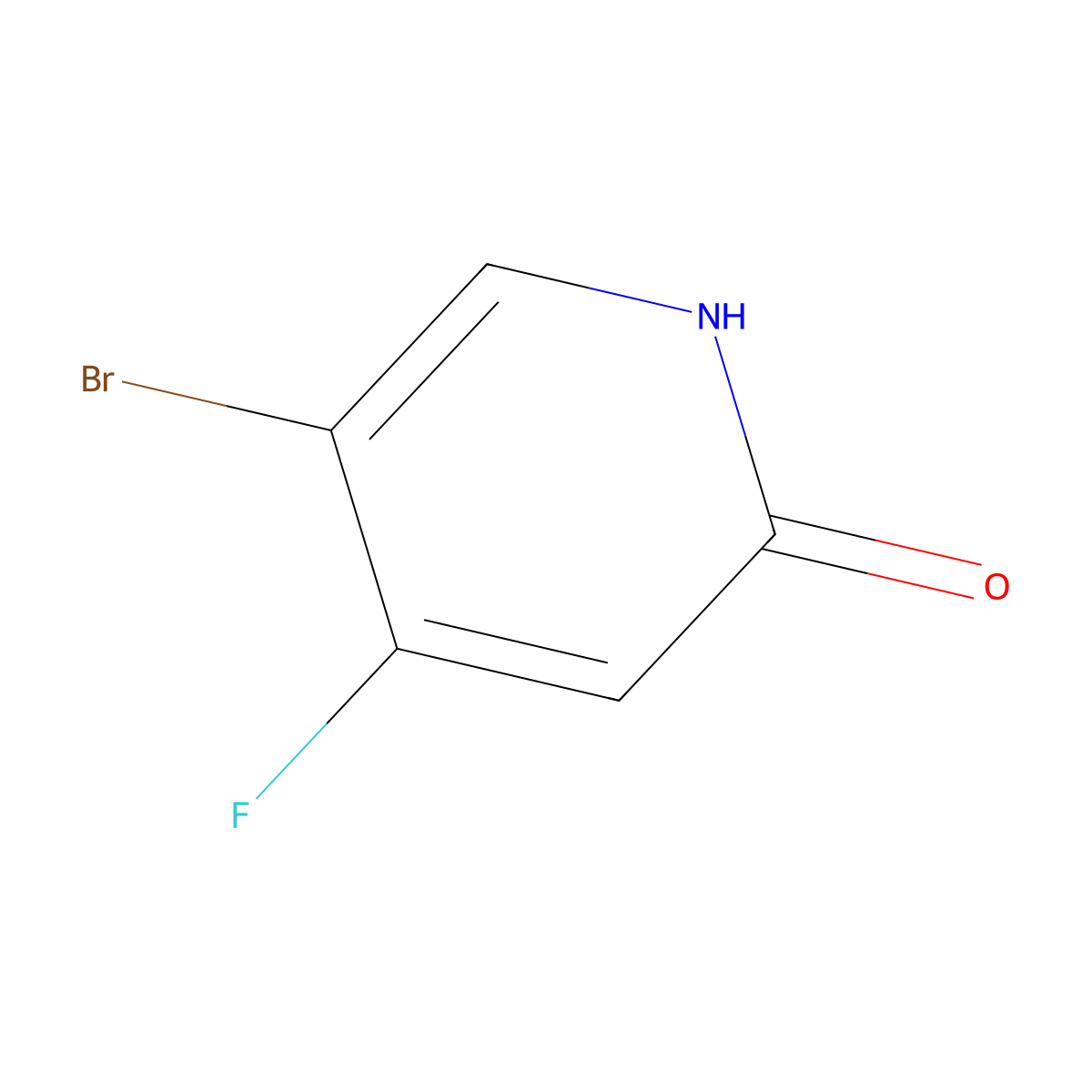 5-bromo-4-fluoropyridin-2(1H)-one molecular structure, CAS 1805590-93-5