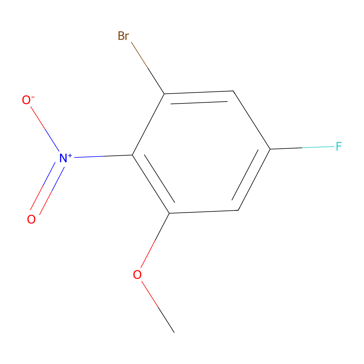 3-Bromo-5-fluoro-2-nitroanisole molecular structure, CAS 1805593-21-8