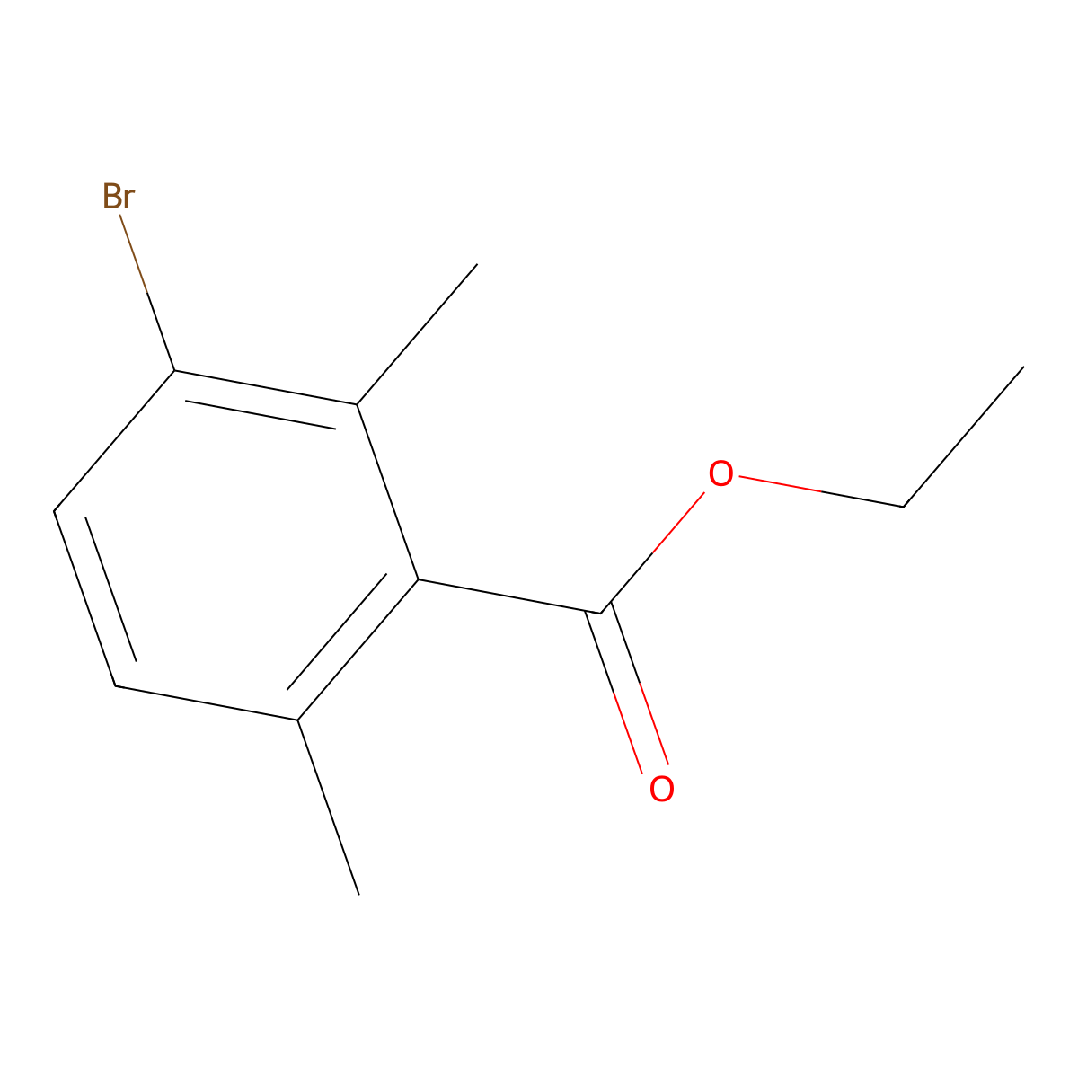 Ethyl 3-bromo-2,6-dimethylbenzoate molecular structure, CAS 1805594-32-4