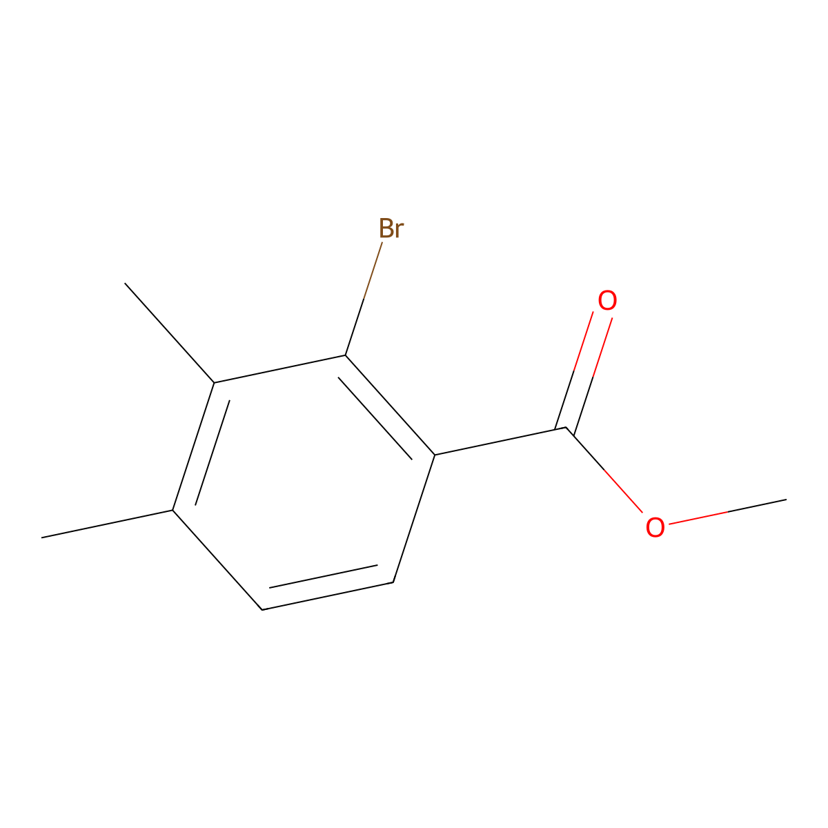 Methyl 2-bromo-3,4-dimethylbenzoate molecular structure, CAS 1805594-38-0