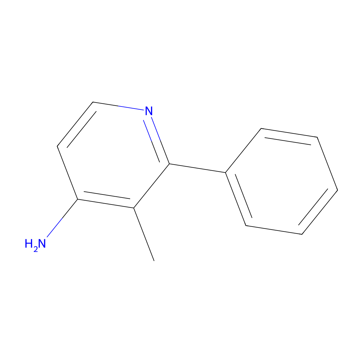 3-methyl-2-phenyl-4-Pyridinamine molecular structure, CAS 1805594-96-0