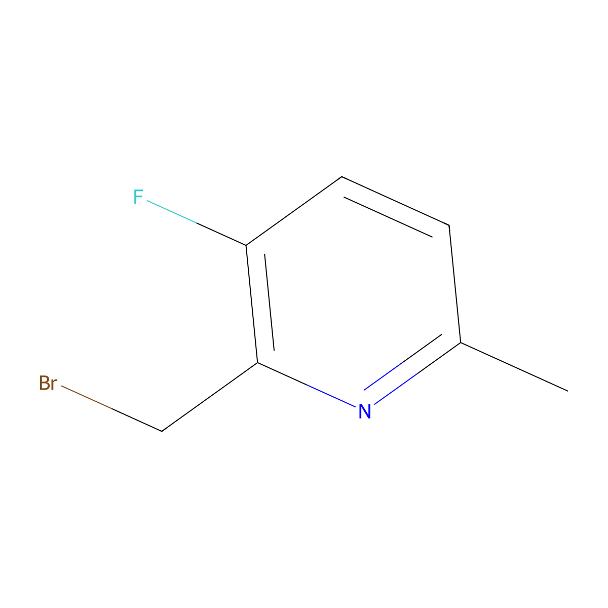 2-(Bromomethyl)-3-fluoro-6-methylpyridine molecular structure, CAS 1805595-06-5