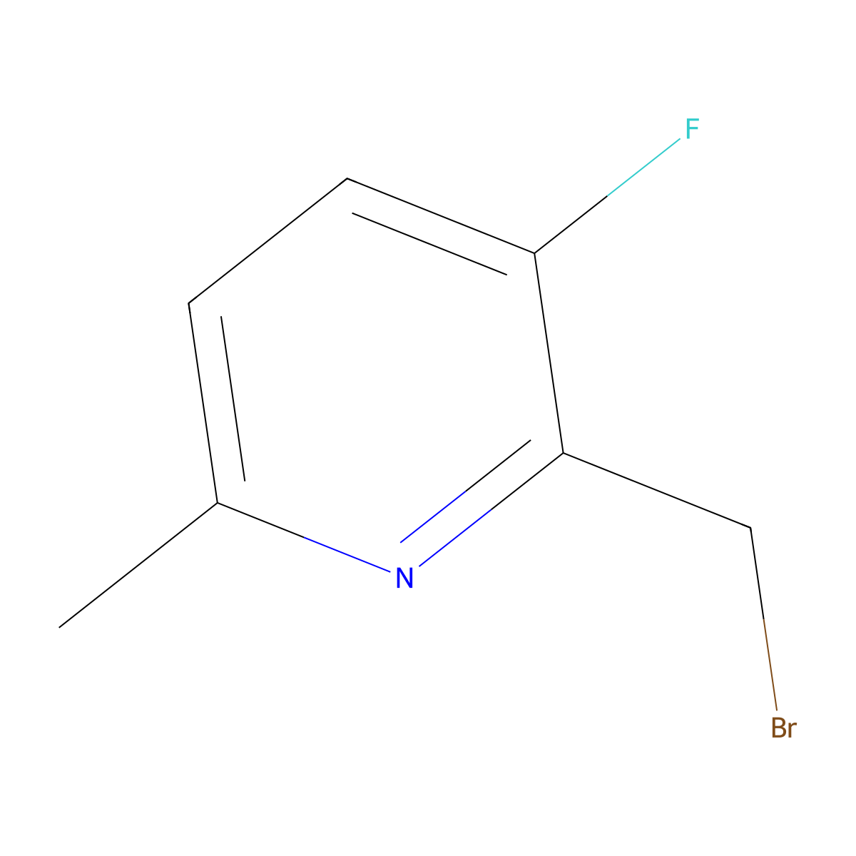 2-(Bromomethyl)-3-fluoro-6-methylpyridine molecular structure, CAS 1805595-06-5