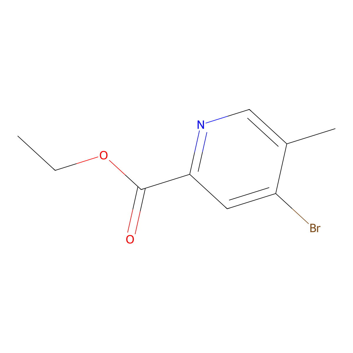 Ethyl 4-bromo-5-methylpicolinate molecular structure, CAS 1805597-72-1