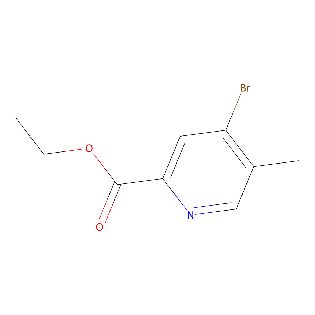 Ethyl 4-bromo-5-methylpicolinate molecular structure, CAS 1805597-72-1