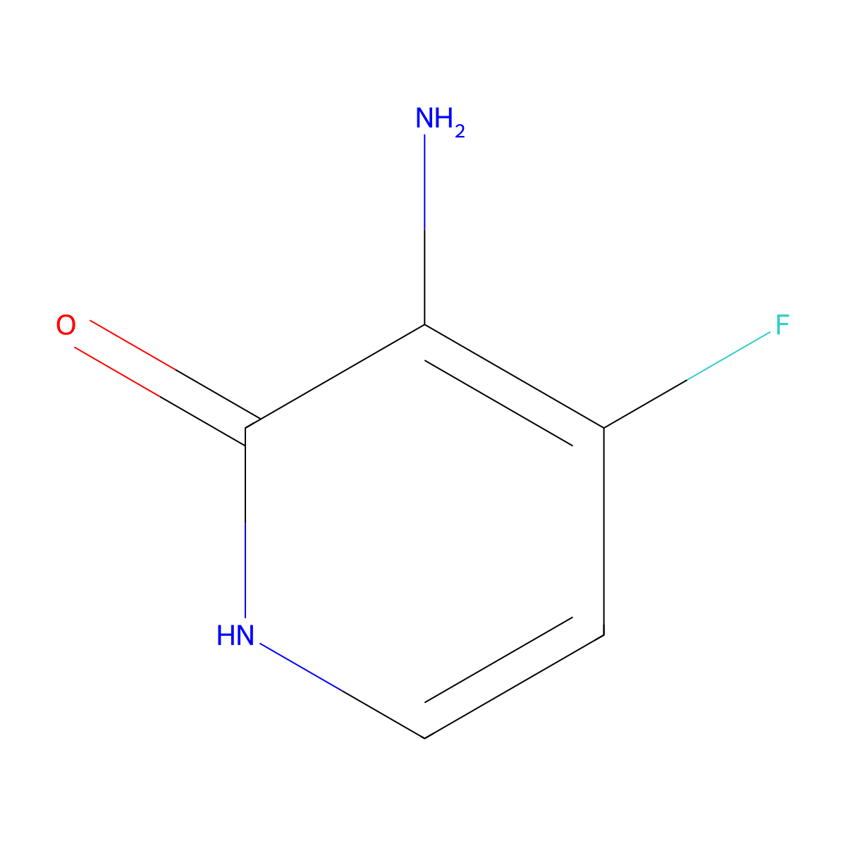 3-Amino-4-fluoropyridin-2(1H)-one molecular structure, CAS 1805602-56-5