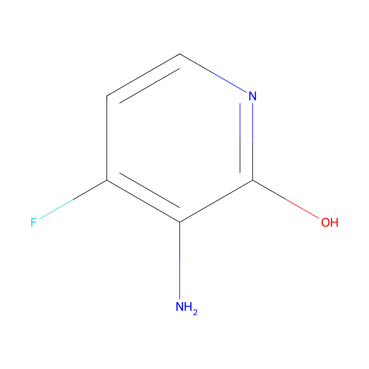 3-Amino-4-fluoropyridin-2(1H)-one molecular structure, CAS 1805602-56-5