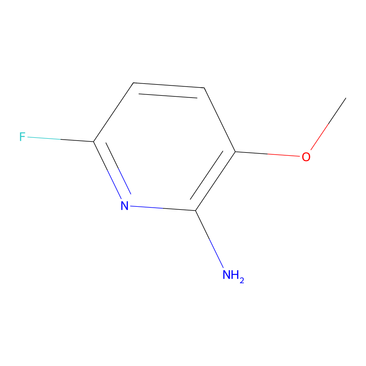 6-Fluoro-3-methoxypyridin-2-amine molecular structure, CAS 1805602-80-5