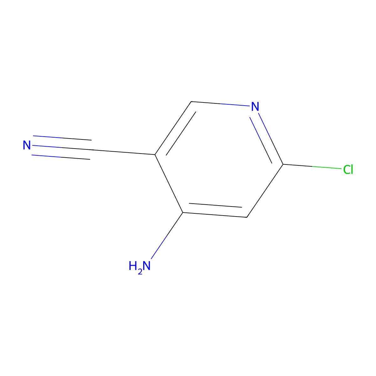 4-Amino-6-chloronicotinonitrile molecular structure, CAS 1805625-42-6