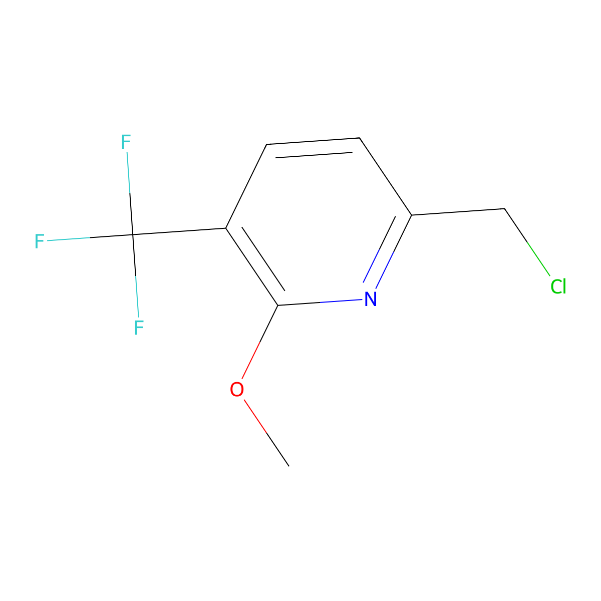 6-(Chloromethyl)-2-methoxy-3-(trifluoromethyl)pyridine molecular structure, CAS 1805625-98-2