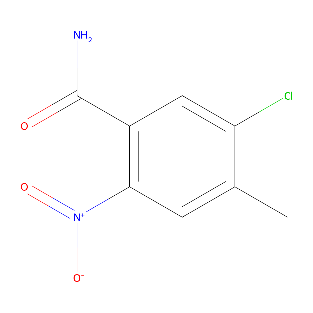 5-Chloro-4-methyl-2-nitrobenzamide molecular structure, CAS 1805626-93-0