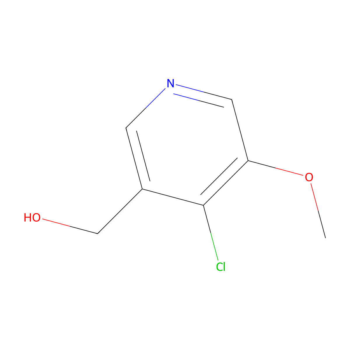(4-Chloro-5-methoxypyridin-3-yl)methanol molecular structure, CAS 1805632-12-5