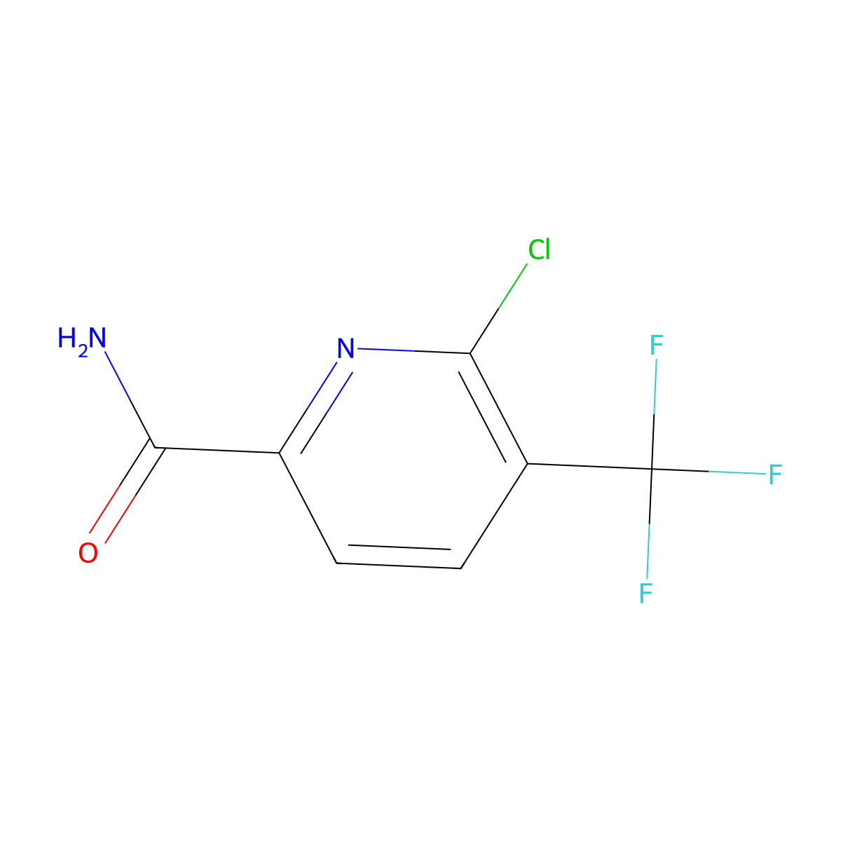 6-Chloro-5-(trifluoromethyl)picolinamide molecular structure, CAS 1805633-34-4
