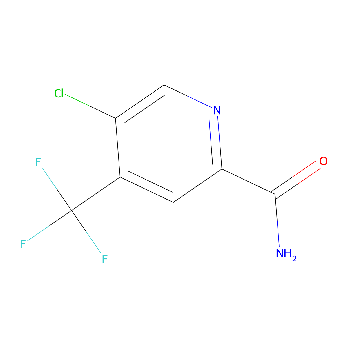 5-Chloro-4-(trifluoromethyl)picolinamide molecular structure, CAS 1805633-53-7