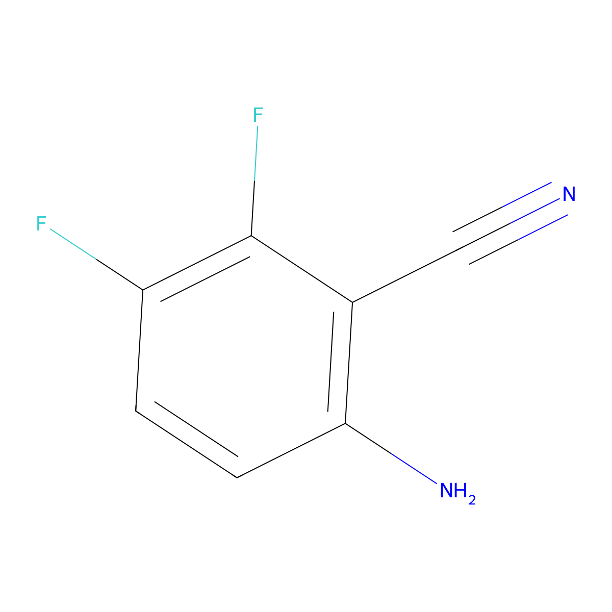 6-Amino-2,3-difluorobenzonitrile molecular structure, CAS 1805635-10-2