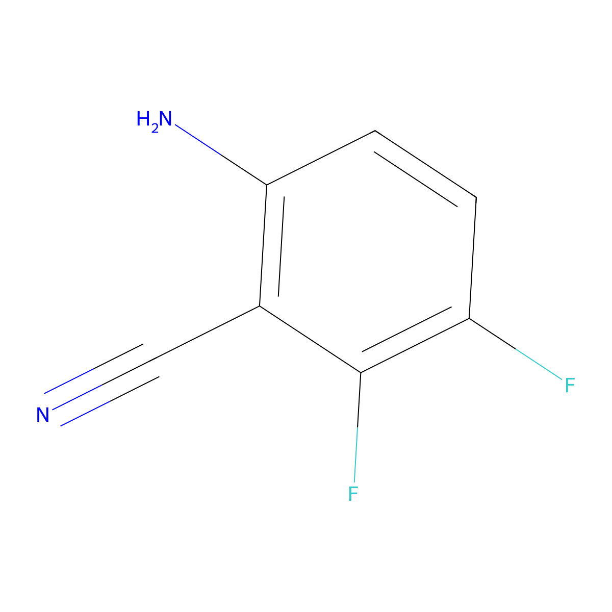 6-Amino-2,3-difluorobenzonitrile molecular structure, CAS 1805635-10-2