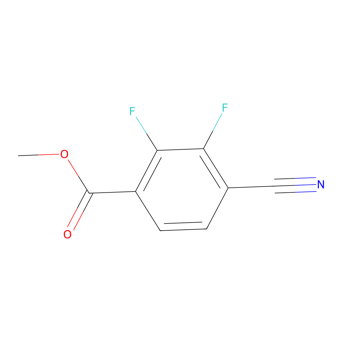 Methyl 4-cyano-2,3-difluorobenzoate molecular structure, CAS 1805635-29-3
